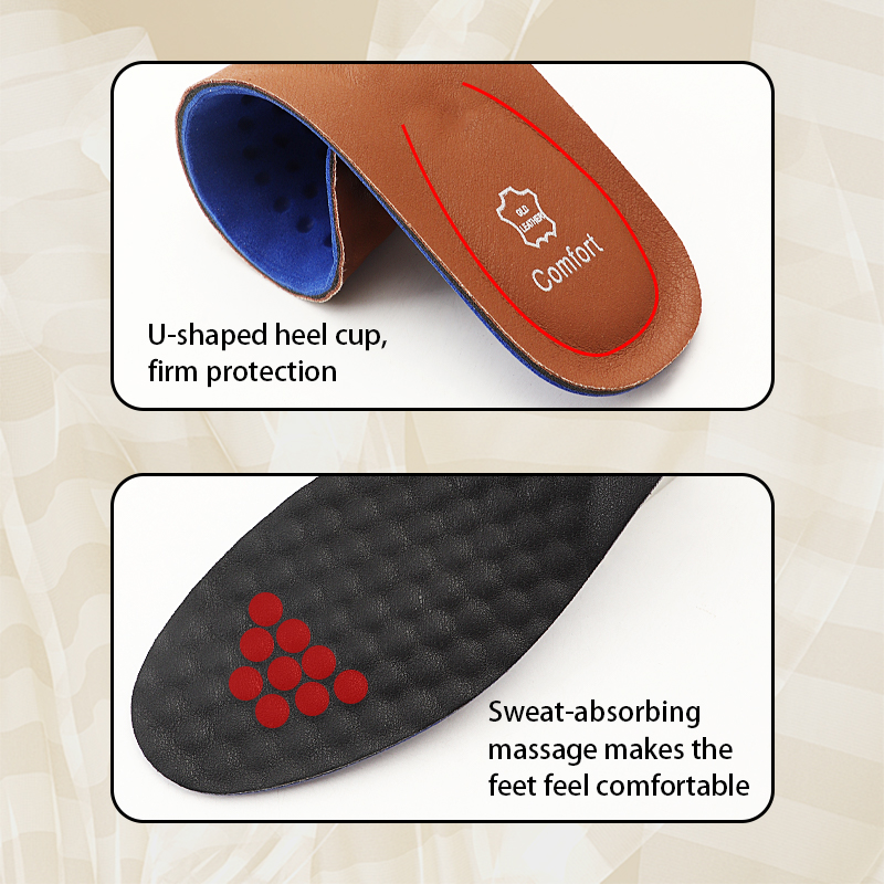 プレミアムレザー靴の中敷き、扁平足用整形外科アーチサポート、 - Men'S Shoes Plantar Fasciitis のレビューと価格