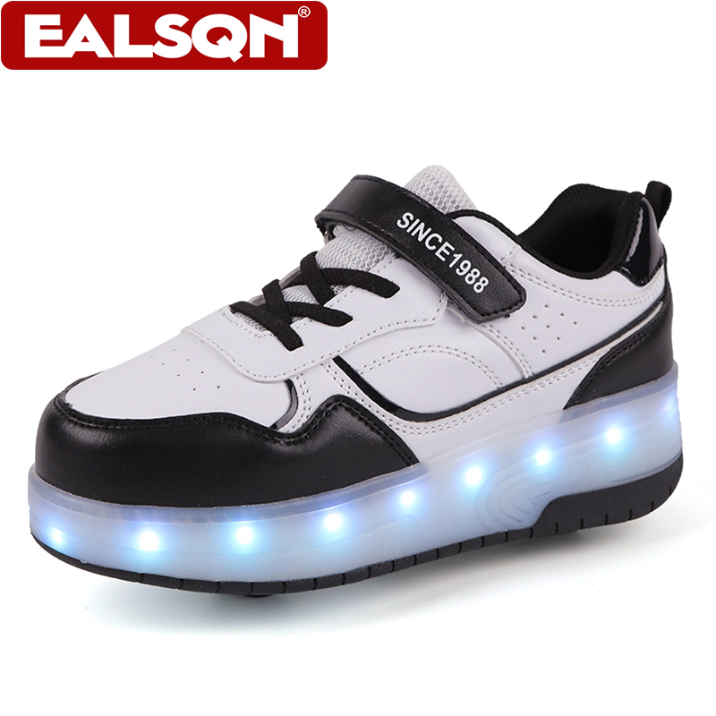新しい子供用LEDライトアップローラースケートシューズ、ダブ - Men Shoes Running のレビューと価格