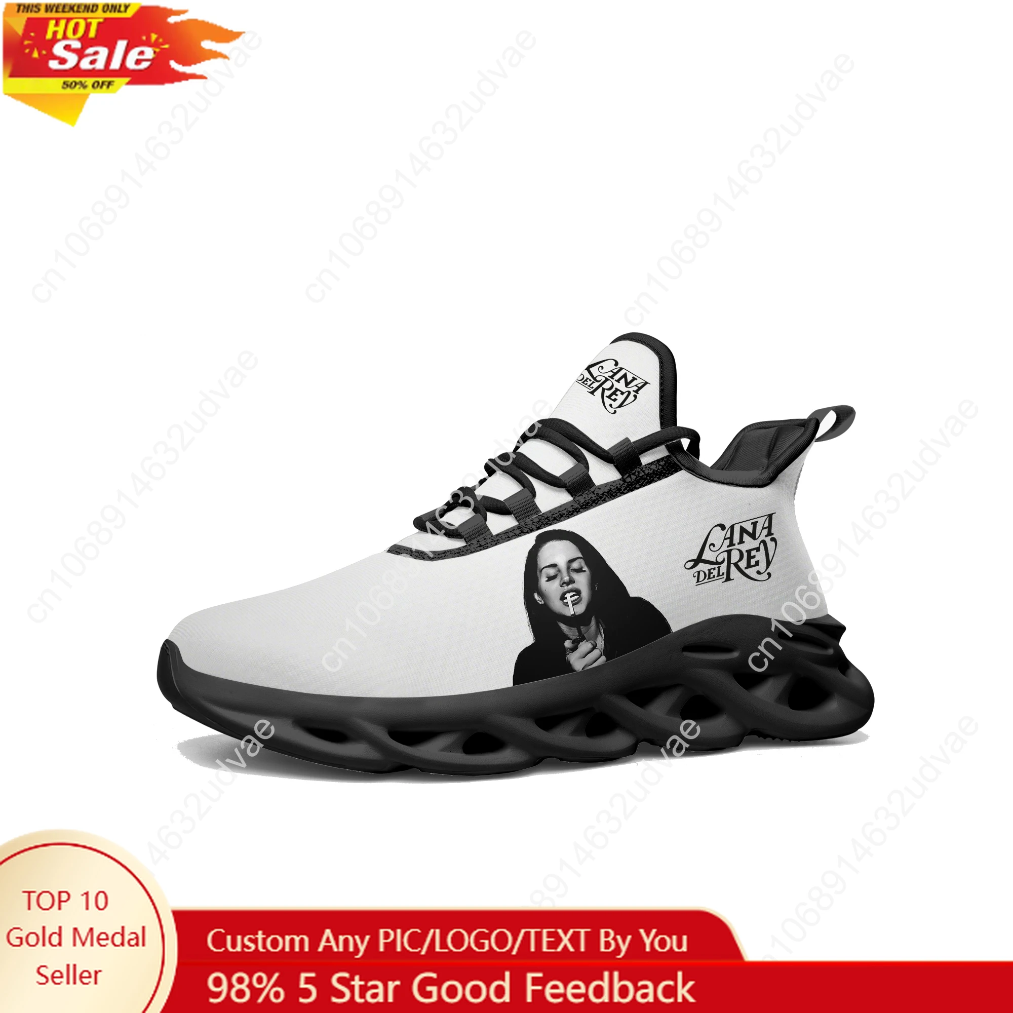 ラナ・デル・レイ歌手スポーツスニーカーメンズレディースランニ - Men Shoes Black のレビューと価格